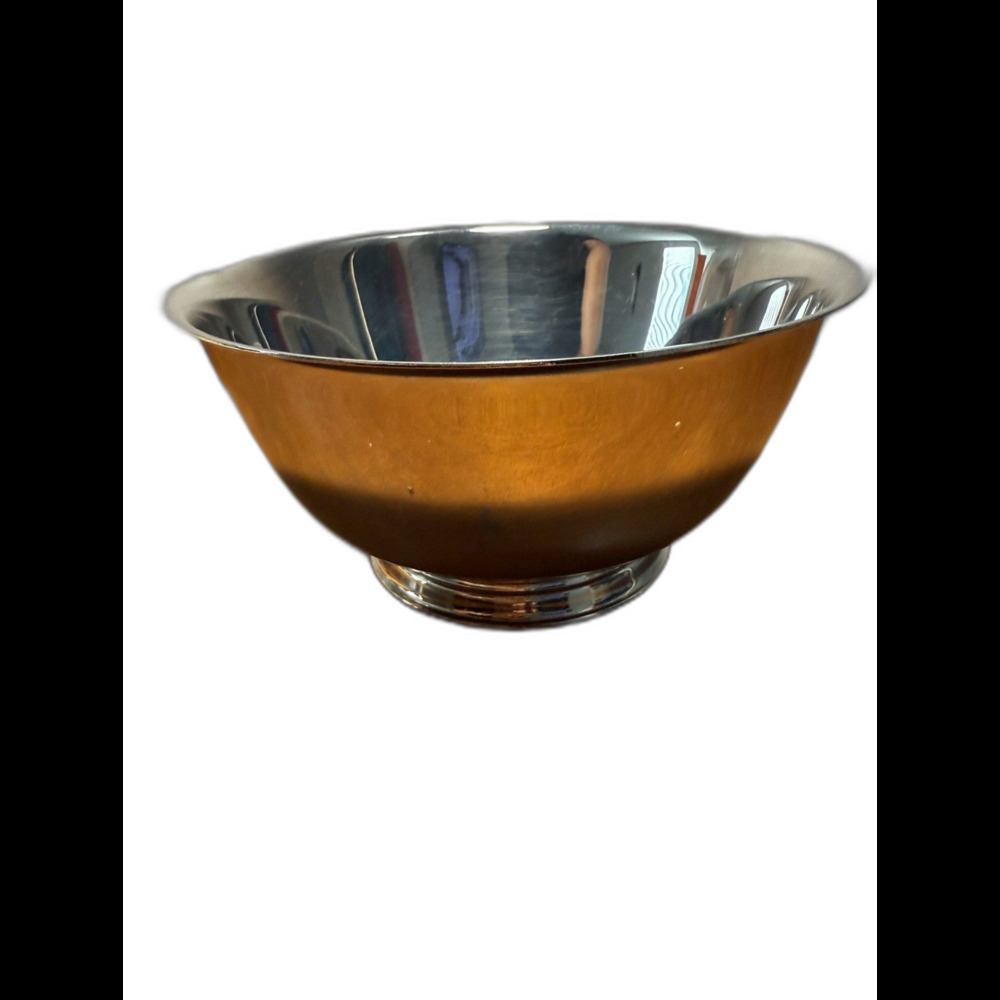 VTG Paul Revere Reproduction Silver Plated Footed Bowl 3” Snack Size engraved